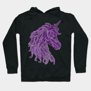 Mythical Unicorn - Monochrome Purple Hoodie